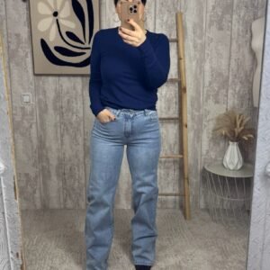 JEANS HIGH WAIST STRAIGHT LEG
