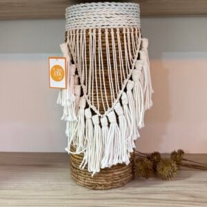 CESTO RAFIA Y CROCHÉ SOL