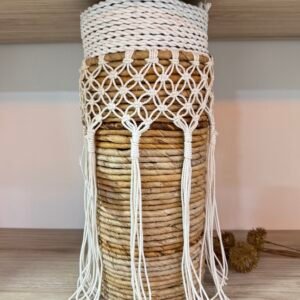 CESTO RAFIA Y CROCHÉ LUNA