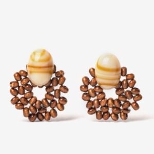 PENDIENTES RACHE MARRÓN