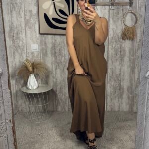 VESTIDO NORA MARRÓN