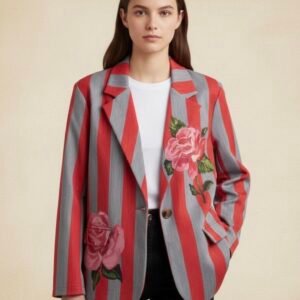BLAZER NICOLE ROJA/GRIS